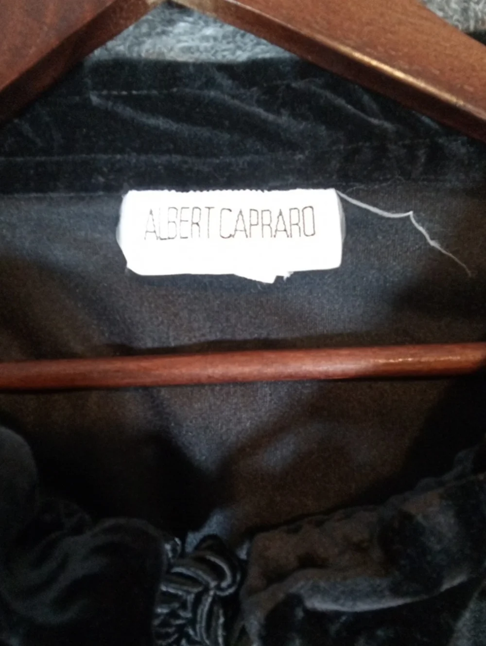 Alberto Capraro Black Burnout Velvet Floral Cape Batwing Gothic Renaissance